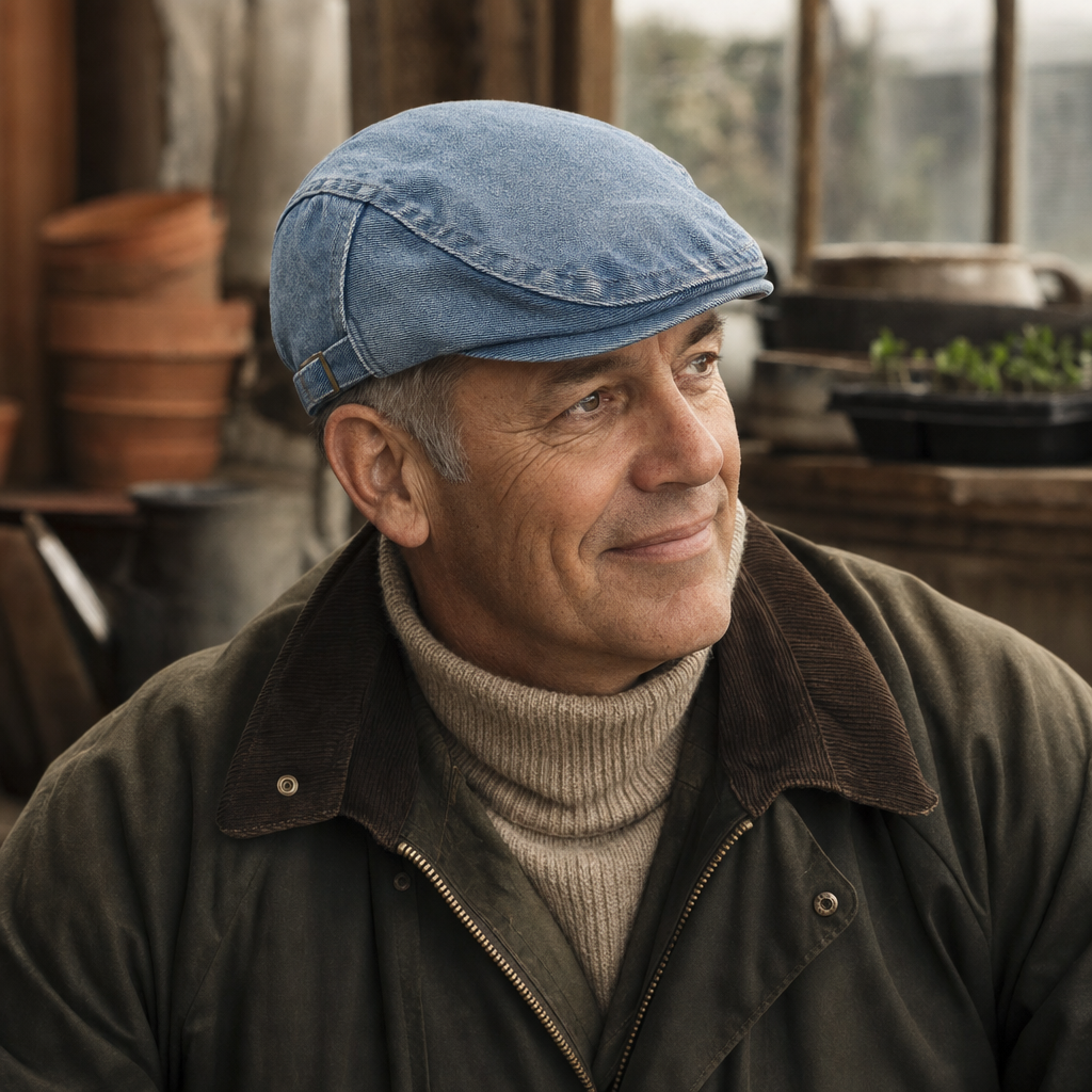 Schiebermütze aus Denim — OTTWEILER