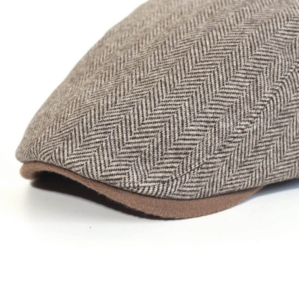 Fischgrät-Ivy Cap aus Wolle — HETTSTEDT