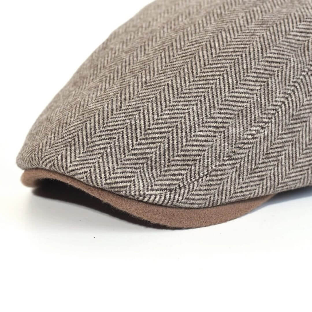 Fischgrät-Ivy Cap aus Wolle — HETTSTEDT