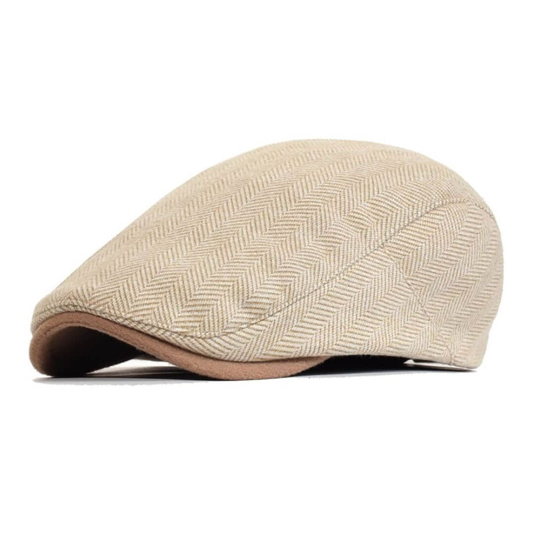 Fischgrät-Ivy Cap aus Wolle — HETTSTEDT
