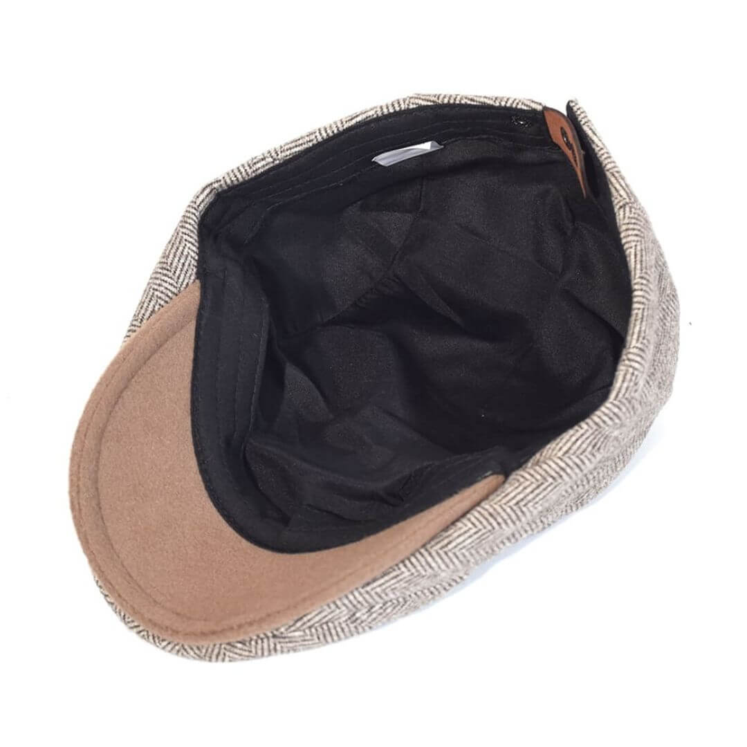 Fischgrät-Ivy Cap aus Wolle — HETTSTEDT