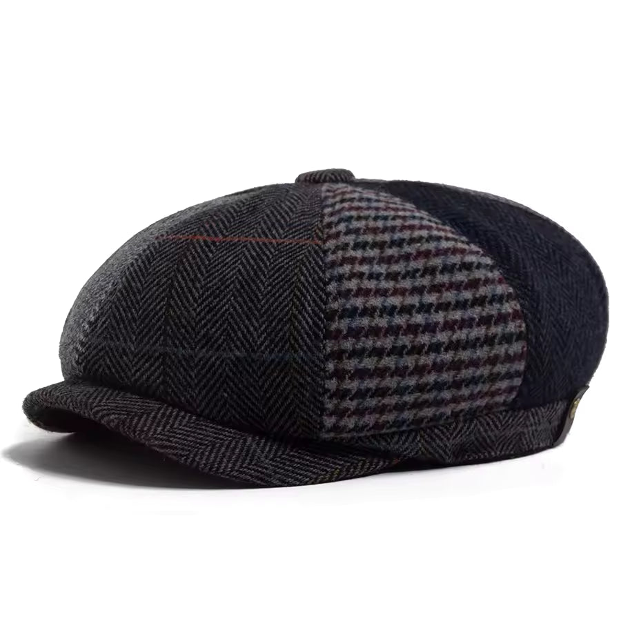 Patchwork-Schiebermütze aus Wolle — MONTABAUR