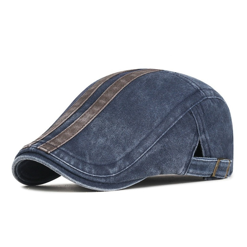 Streifen-Schiebermütze aus Denim — TAUFERS
