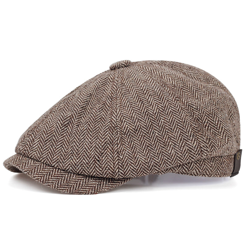 Fischgrät-Schiebermütze aus Wolle — MUEHLHAUSEN