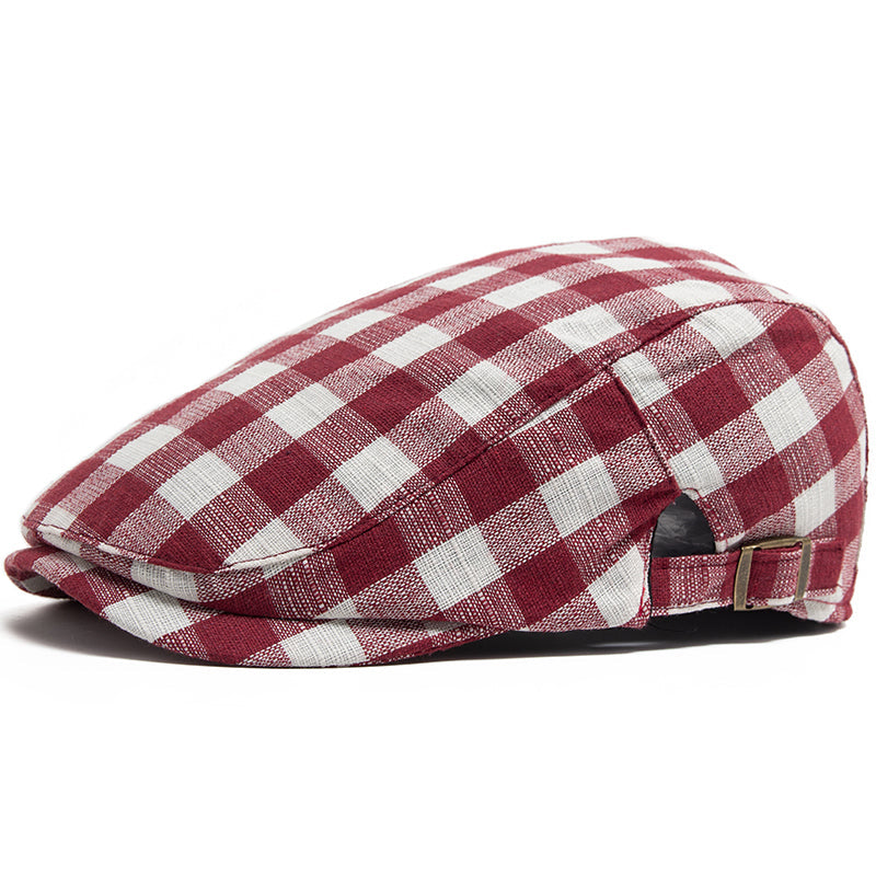 Karo-Schiebermütze aus Baumwolle — RATHENOW