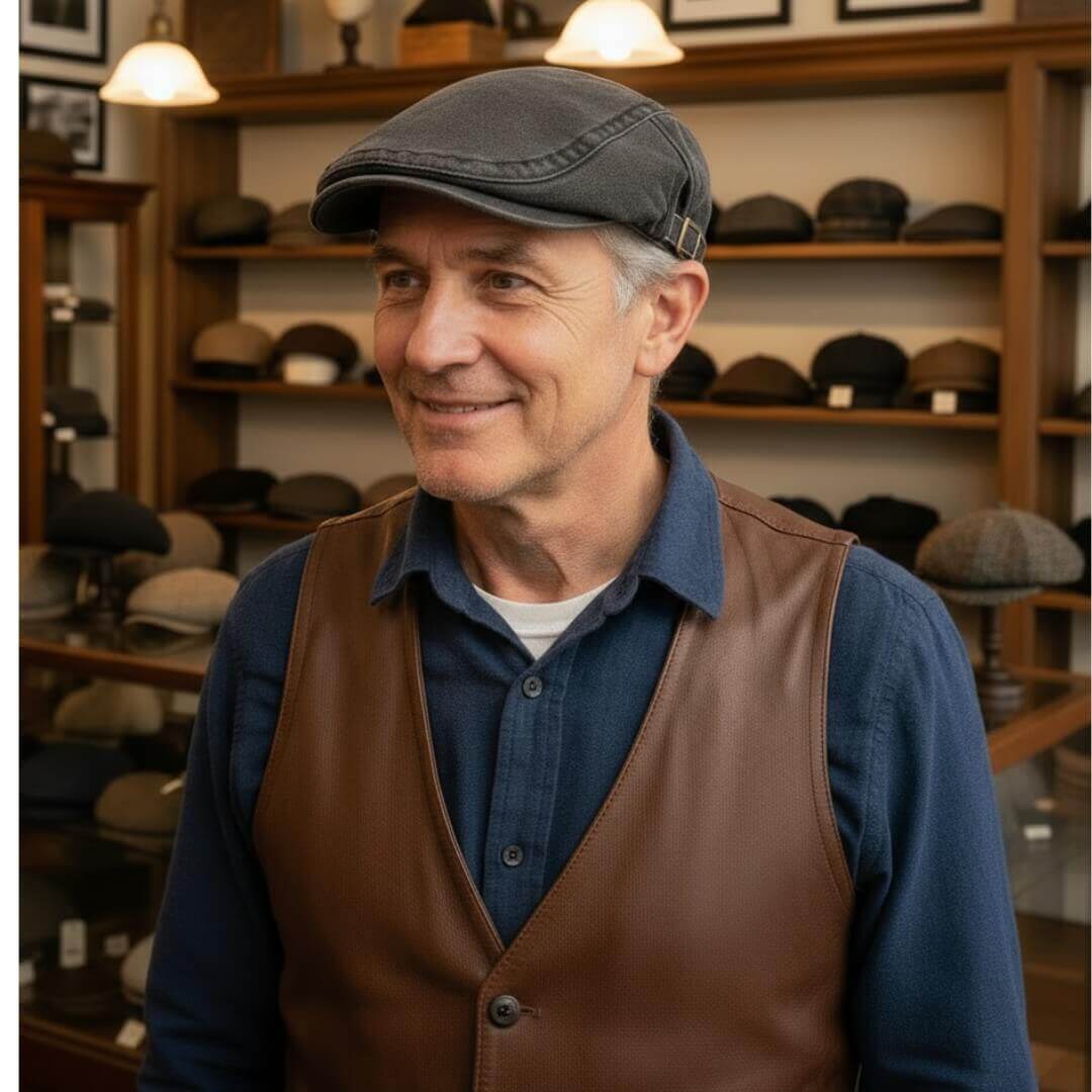 Schiebermütze aus Denim — MEININGEN