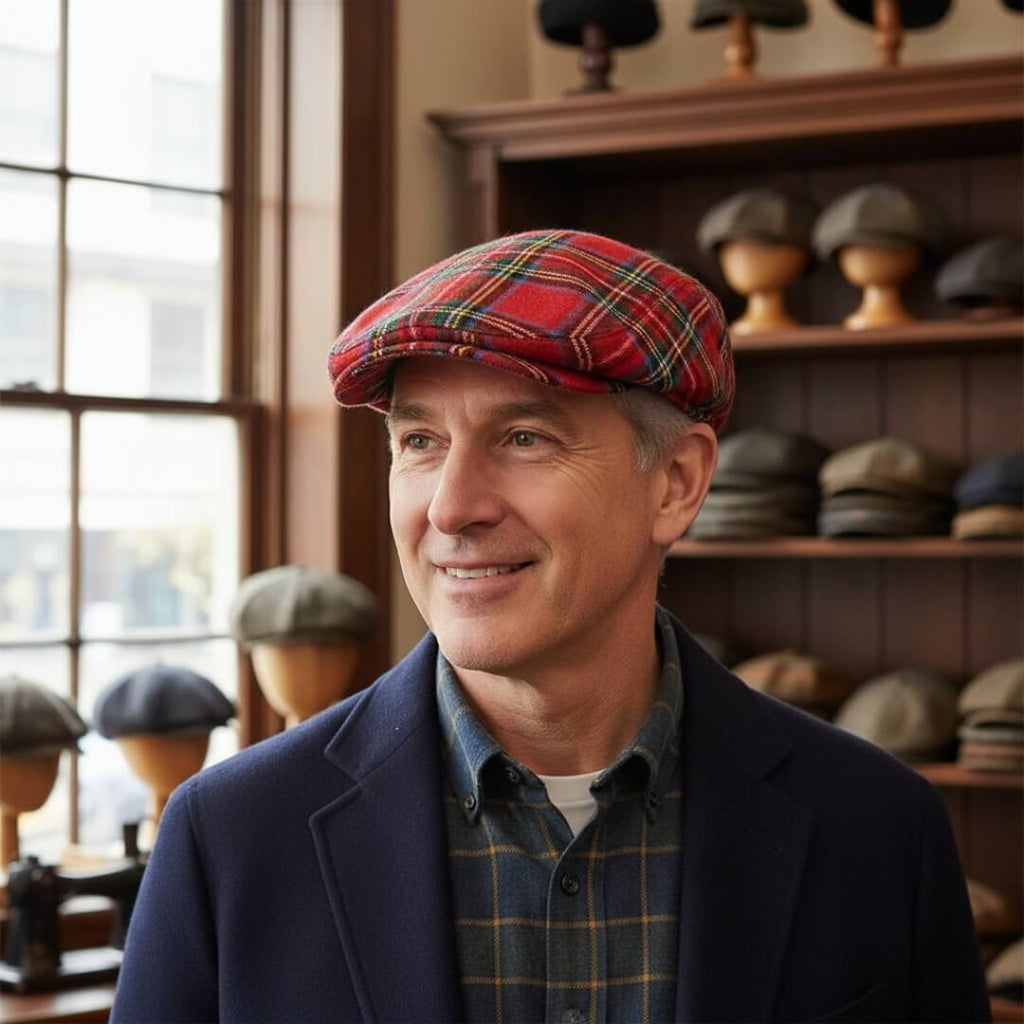 Tartan-Ivy Cap aus Baumwolle — BLIESKASTEL