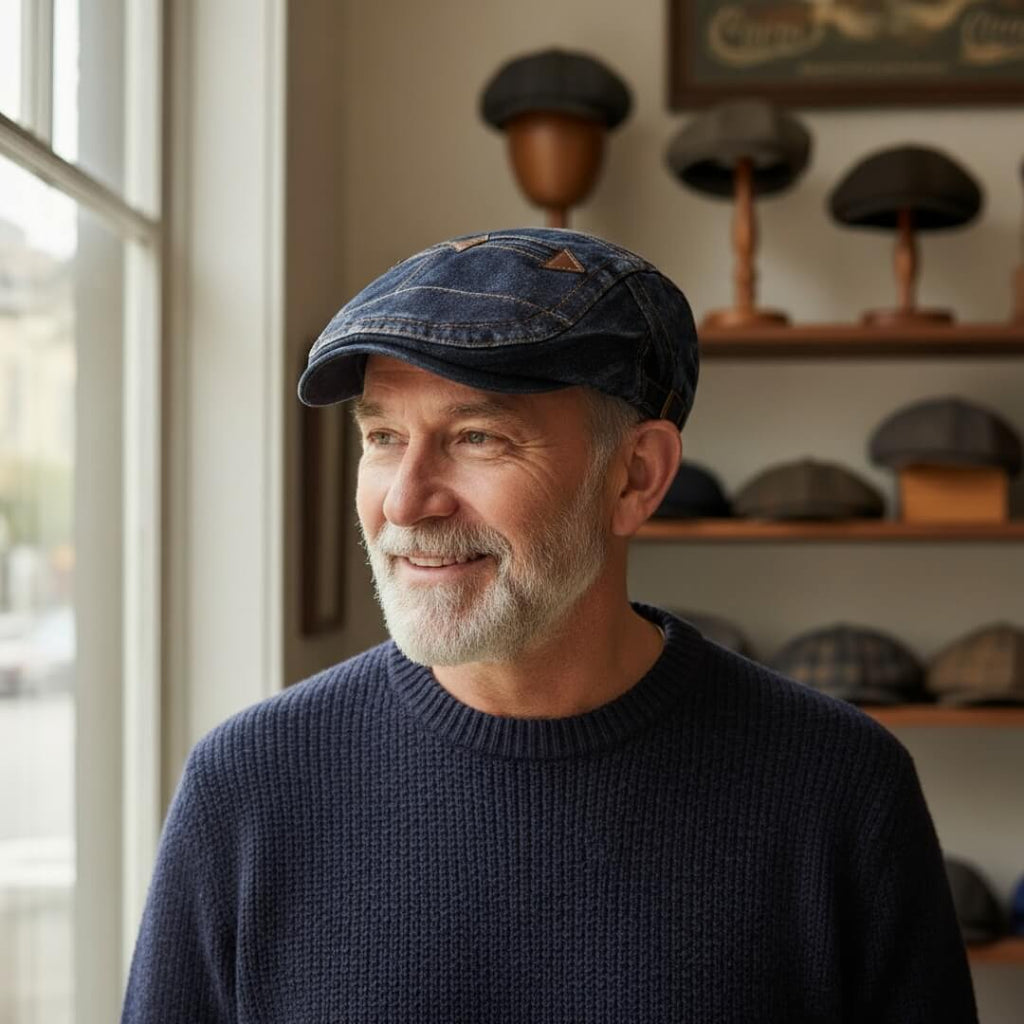 Schiebermütze aus Denim — HOLLFELD