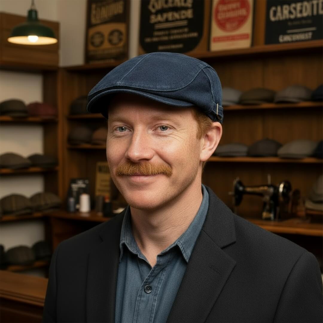 Schiebermütze aus Denim — VERDEN