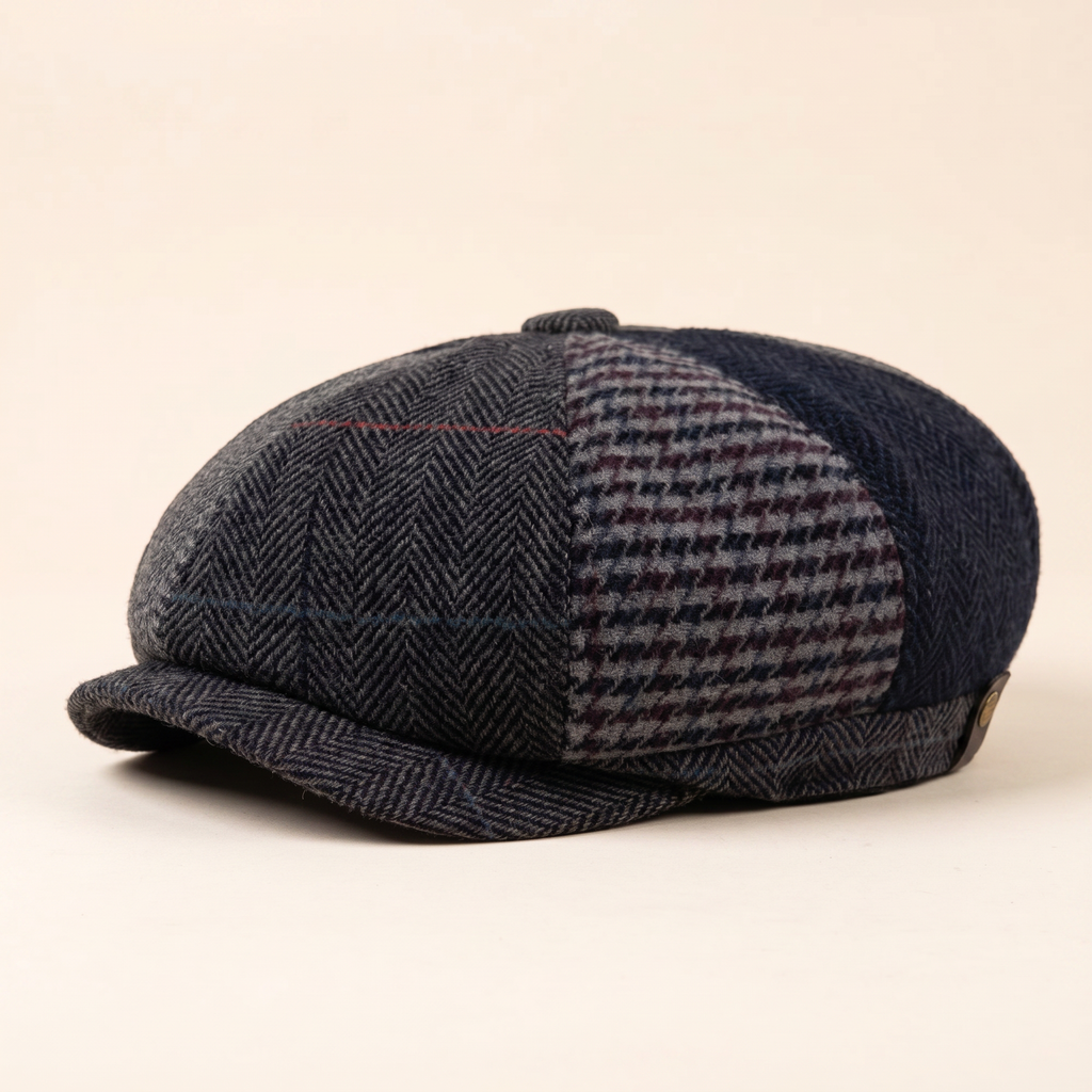 Patchwork-Schiebermütze aus Wolle — HARZGERODE
