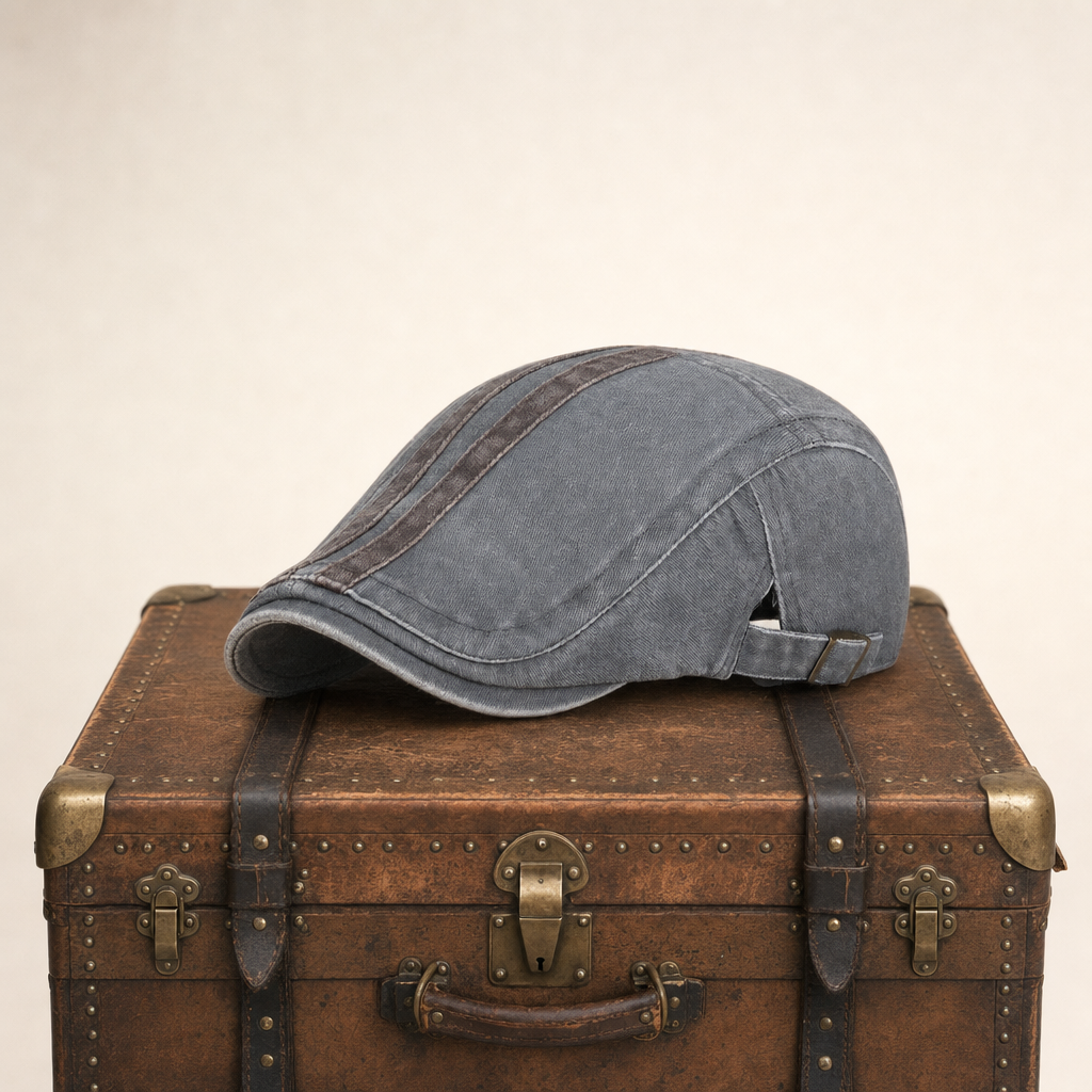 Streifen-Schiebermütze aus Denim — WITTSTOCK