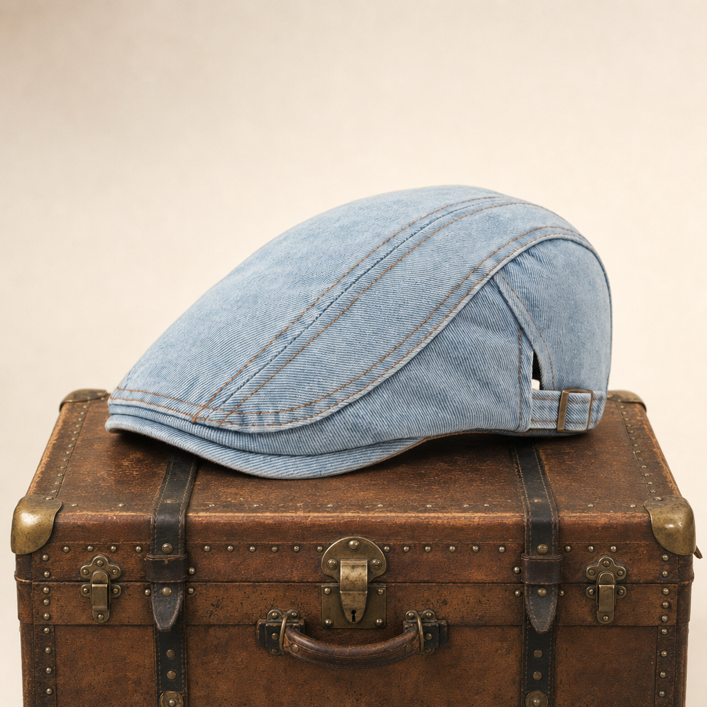 Schiebermütze aus Denim — HERMSDORF