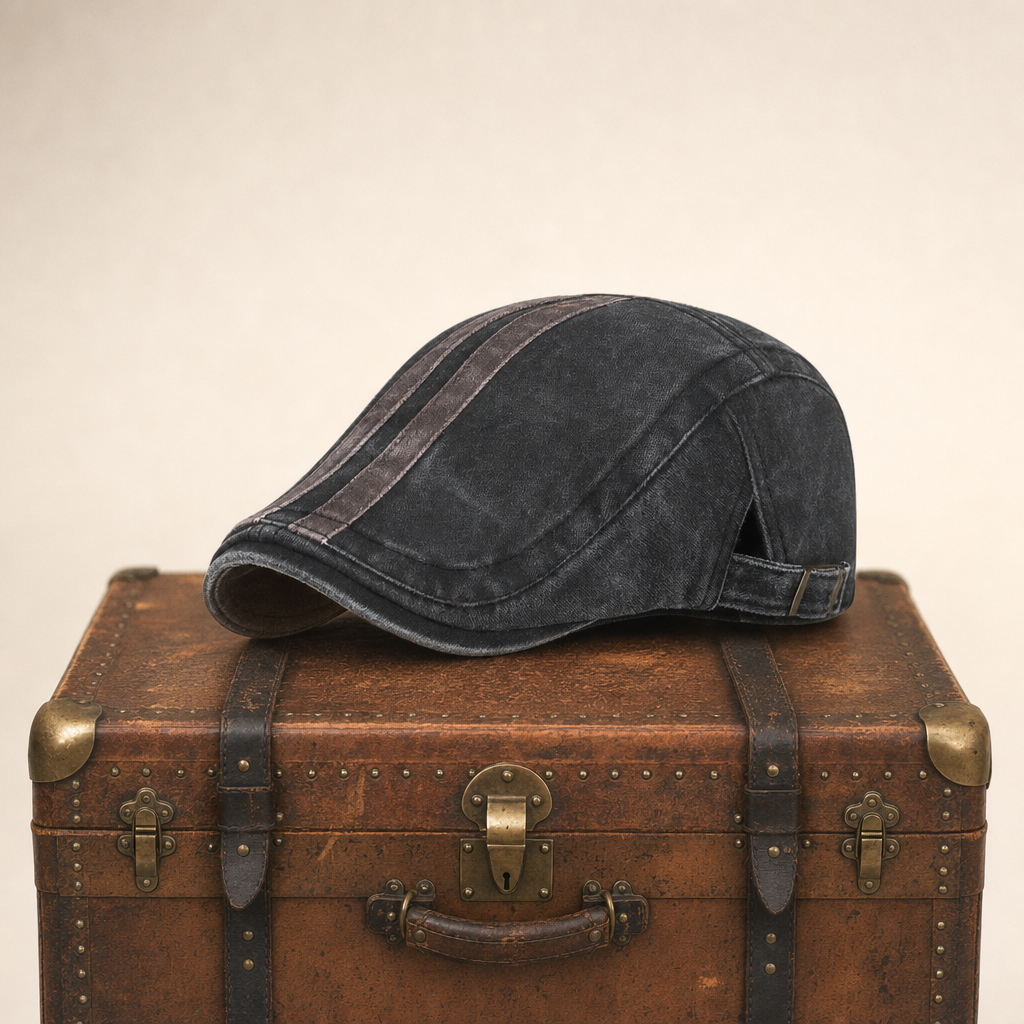 Streifen-Schiebermütze aus Denim — WITTSTOCK