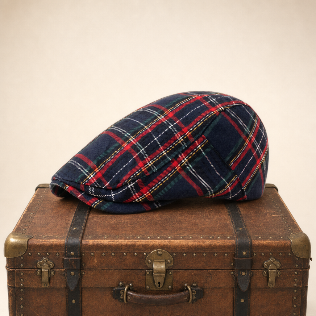 Tartan-Schiebermütze aus einer Wollmischung — GIESSEN
