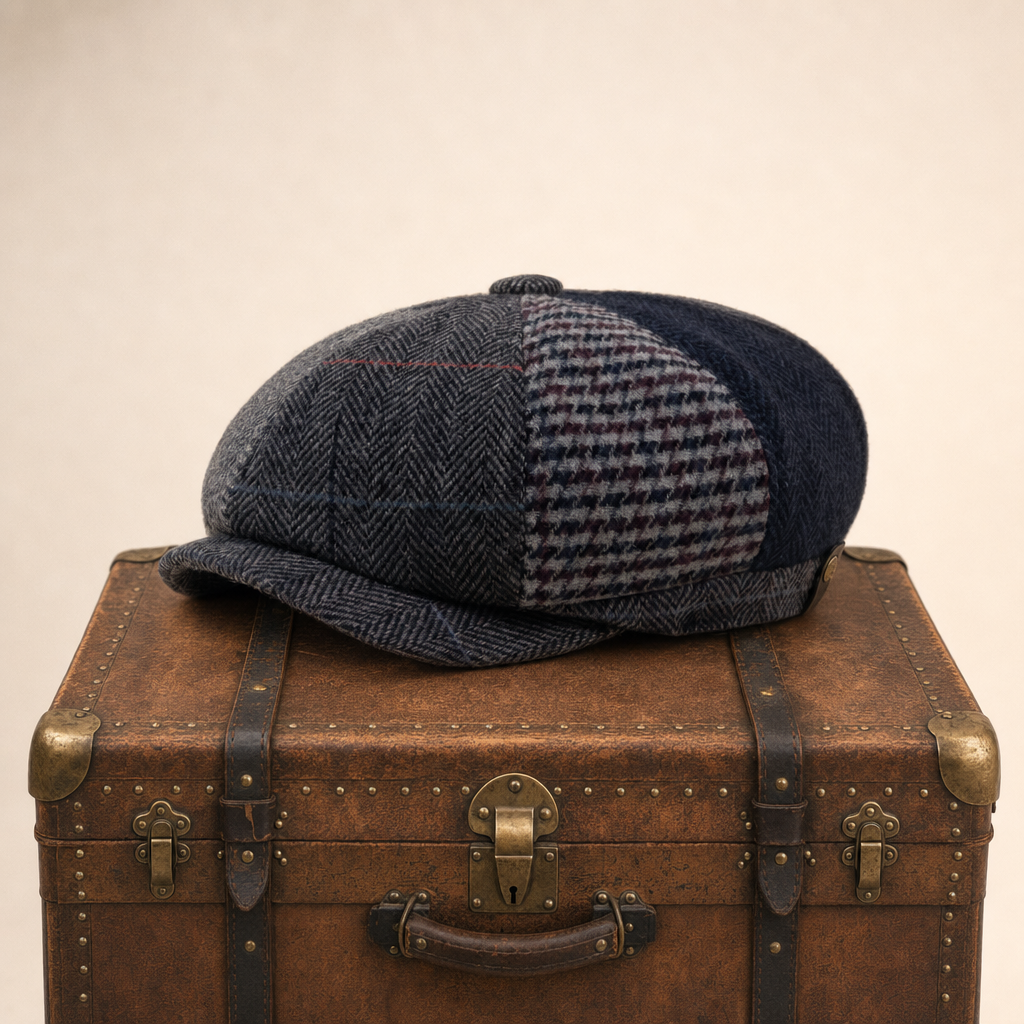 Patchwork-Schiebermütze aus Wolle — HARZGERODE