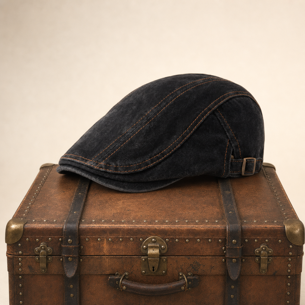 Schiebermütze aus Denim — HERMSDORF
