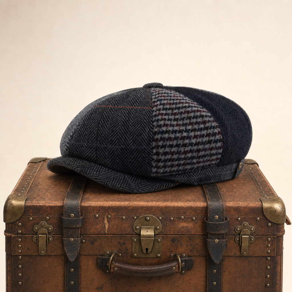 Patchwork-Schiebermütze aus Wolle — INNICHEN
