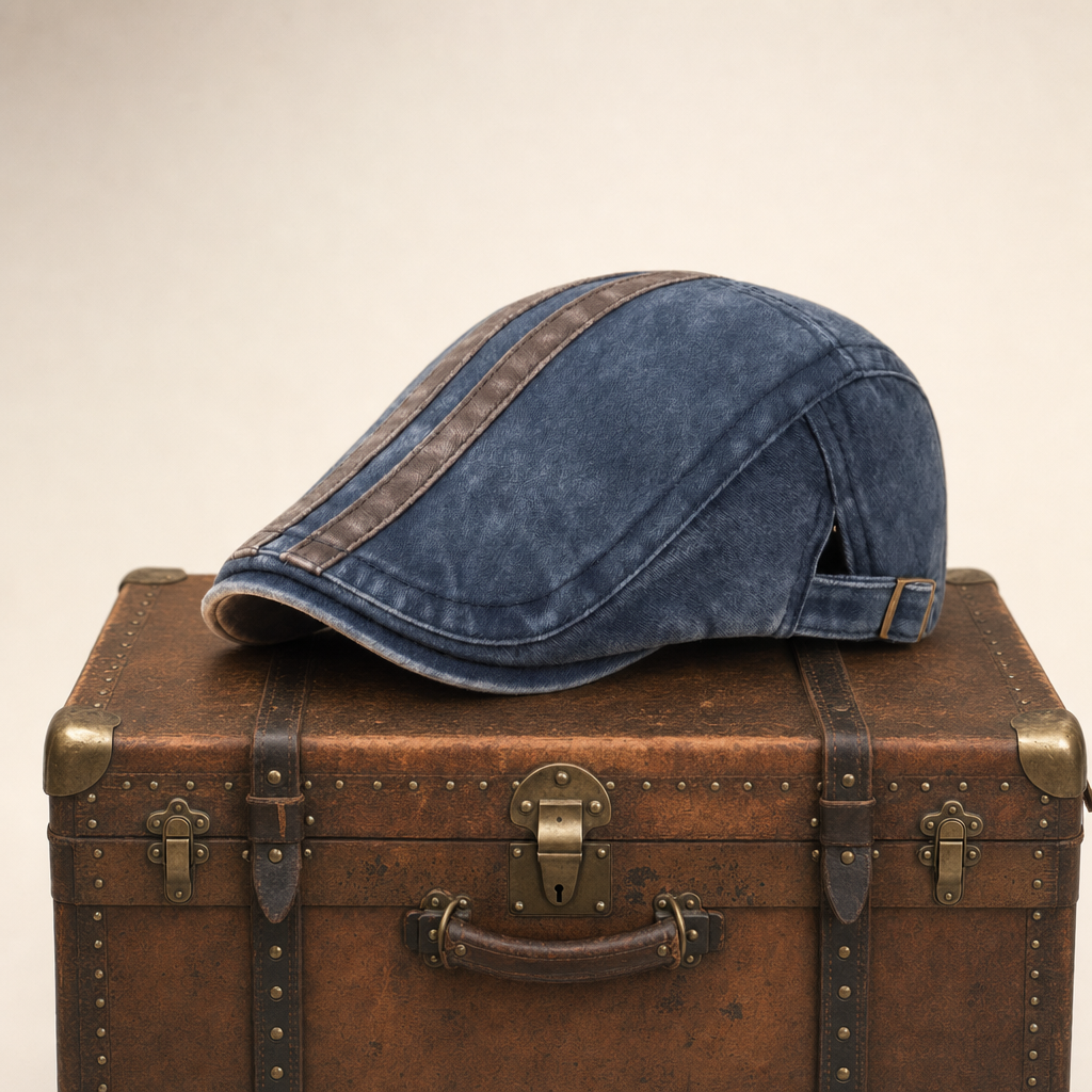 Streifen-Schiebermütze aus Denim — SOLOTHURN