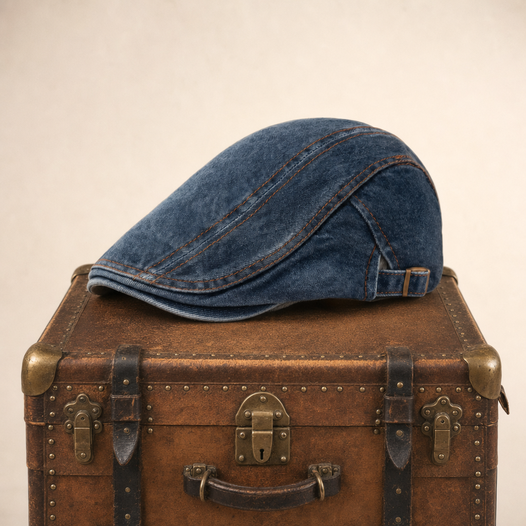 Schiebermütze aus Denim — HERMSDORF