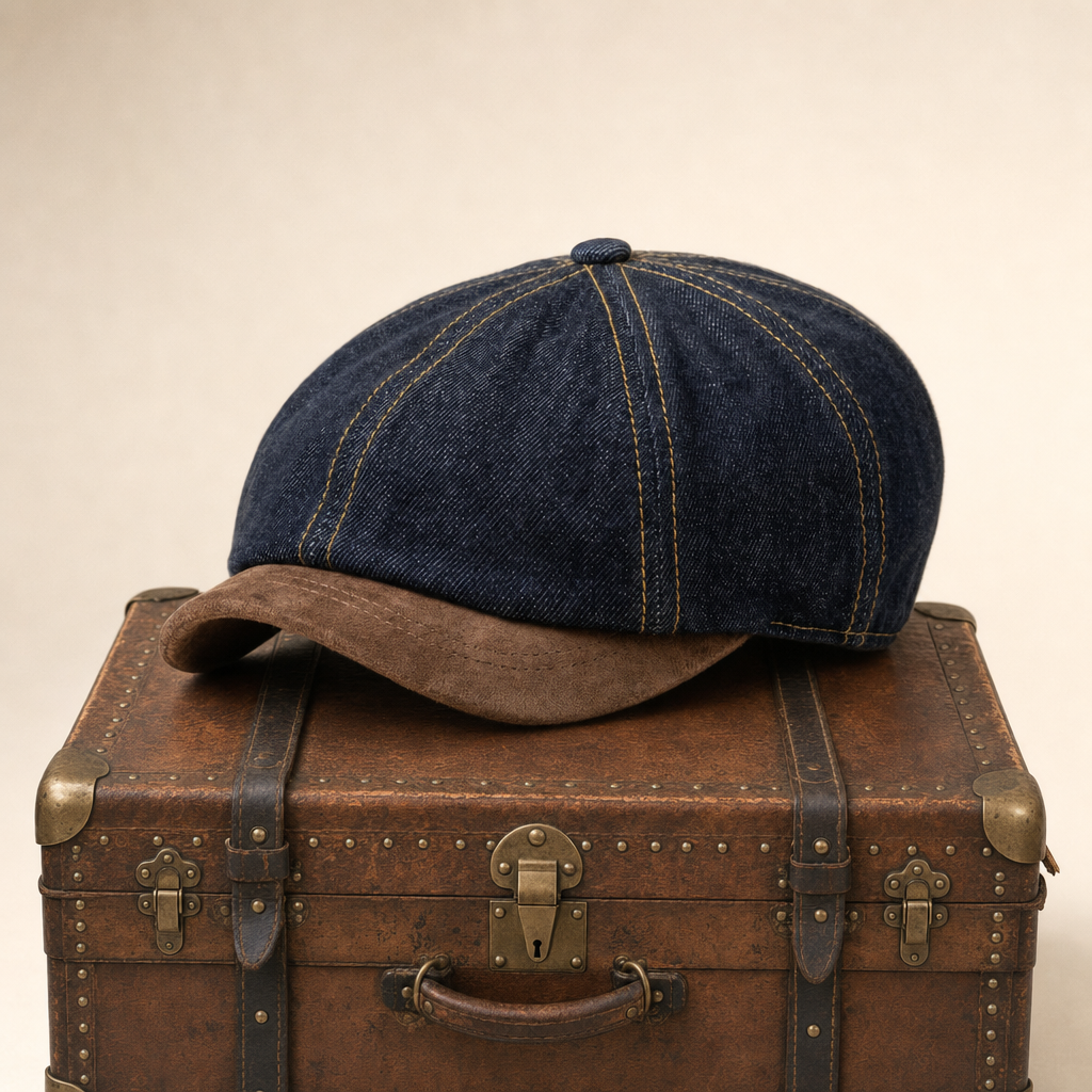 Schiebermütze aus Denim — KANDERSTEG